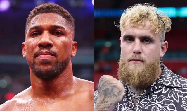 Split-screen photo of two male fighters, one with short hair and the other with a beard, standing in separate arena settings.